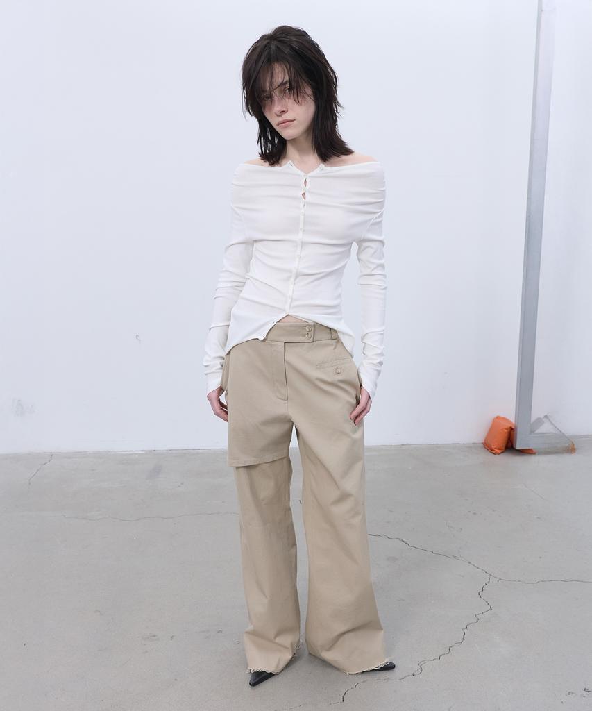LCDC™ Overlay Straight Pants (Beige)