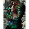 3D Print Animal Tiger Graphic Shirts Casual Long Sleeve Oversized Button Down Shirts For Men Fashion Designer Comfortable Blouse