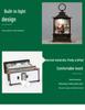 Christmas Gift Square Flat Lantern with Santa Claus and Tree Decoration