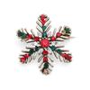 Creative Christmas Alloy Snowflake Brooch Fashionable Cute Diamond Studded Snowflake Holiday Brooch Women's Jewelry Accessories