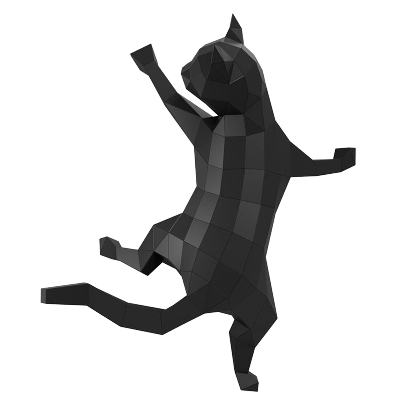 

Модель CAT-3D Стерео Украшение стены своими руками DIY Креативная настенная подвеска ручной работы One Size чёрный