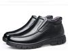 Men's High-Top Leather Shoes, Thick-Soled and Warm, for Middle-Aged, Style QN2788-6