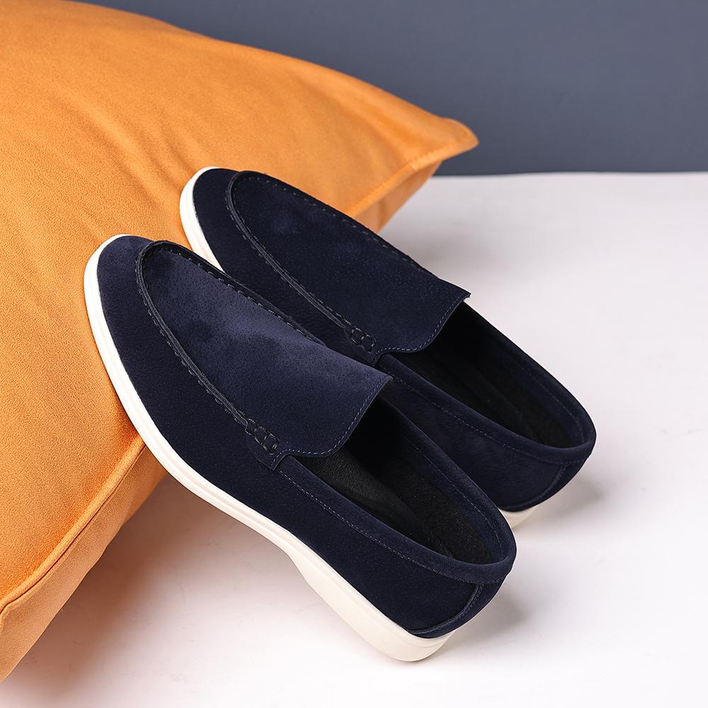 Fashion Suede Leather Men's Loafers Fashion Slip-On Dress Shoes Casual Wear Moccasins Outdoor Male Driving Shoes Leisure Business Shoes