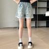 Children Casual Denim Shorts Bow For Girls Elegant Above Knee Pants Mini Jeans Kids Teenager Brief Summer Shorts Size 5-14Y