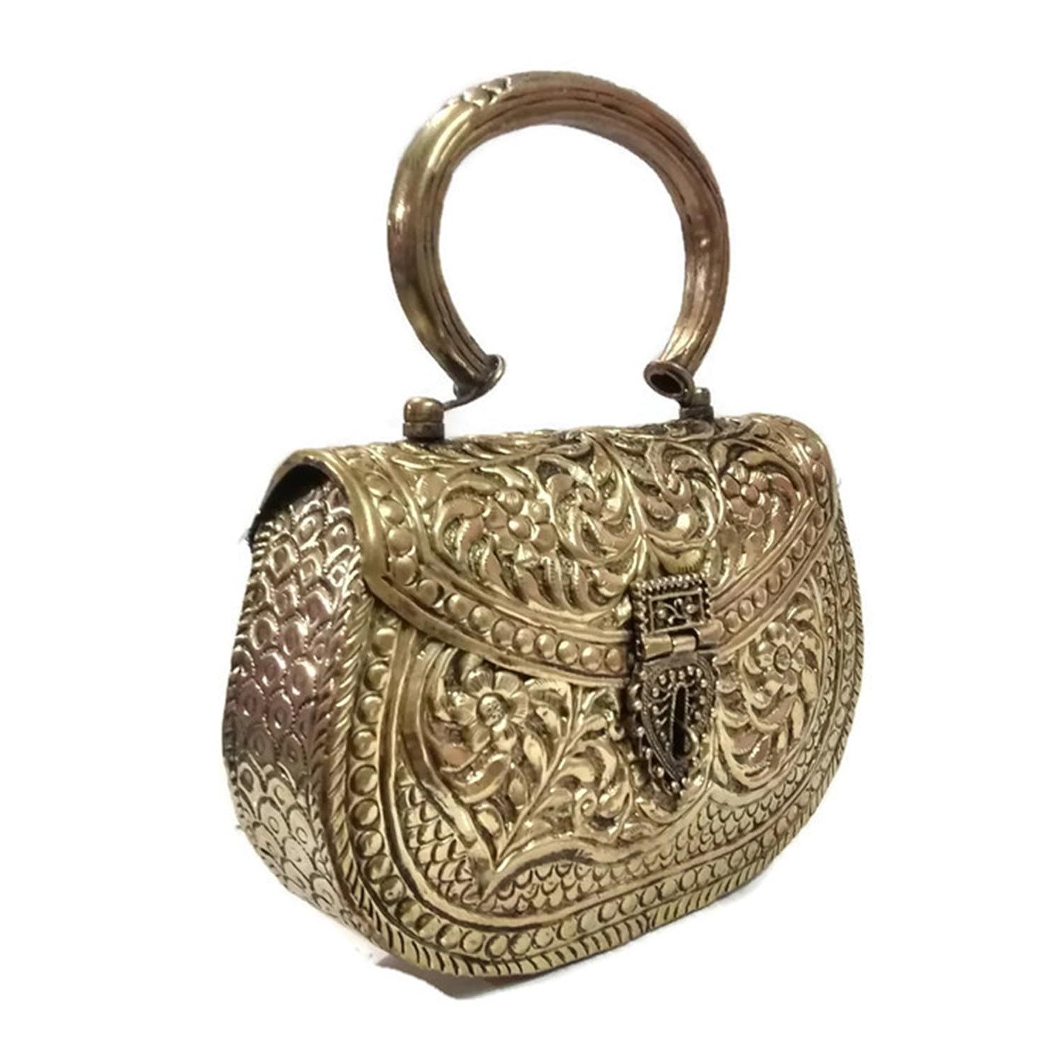 

Женский винтажный клатч ручной работы из латуни, с ручной резьбой по металлу, для вечеринки