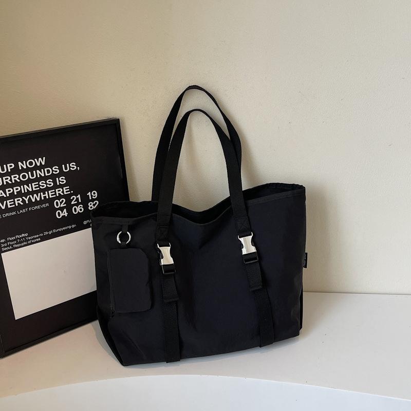 Large capacity tote bag women's shoulder messenger bag fashion trend casual shoulder bag student class handbag