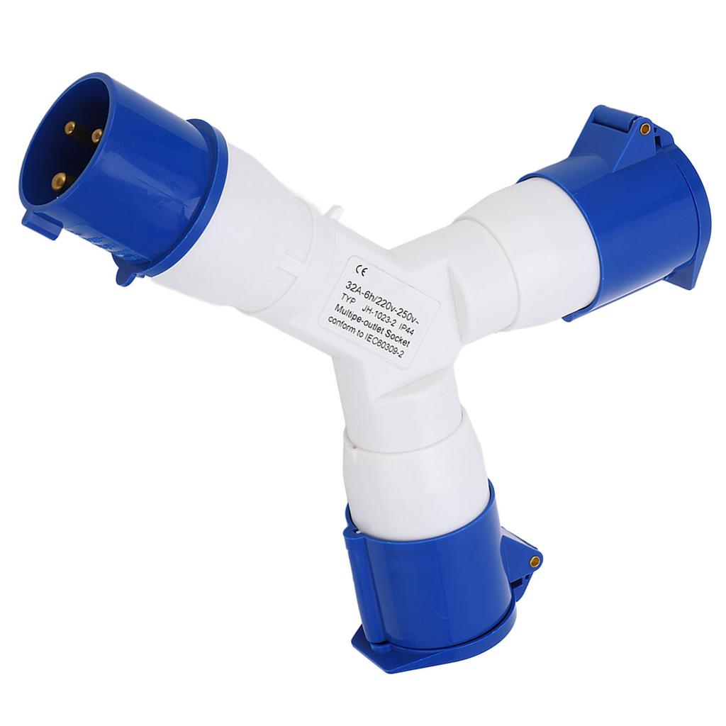 Industrial Plug Multifunctional IP44 Waterproof 1in 2out 3pin Industrial Site Plug 220‑250V