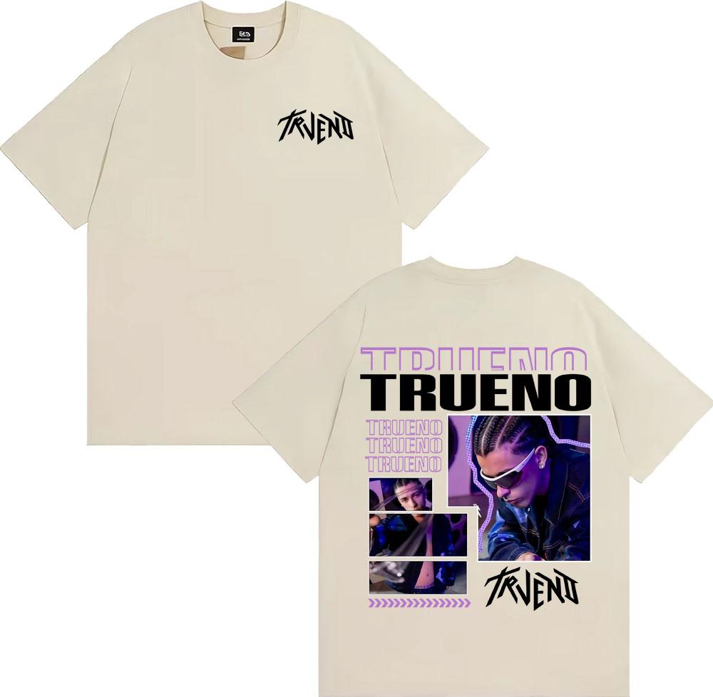 Rapper Trueno Mateo Palacios Tour 2026 Merch Tshirts Men Women Fashion Hip Hop Punk T Shirt 100 Cotton Loose Oversized Tshirt
