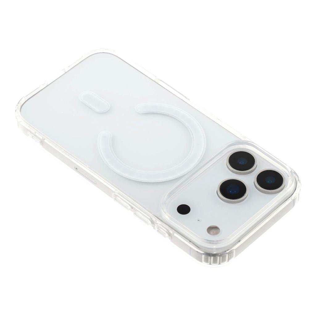 For iPhone 17 Pro Max Magnetic Case Acrylic+TPU Clear Phone Cover