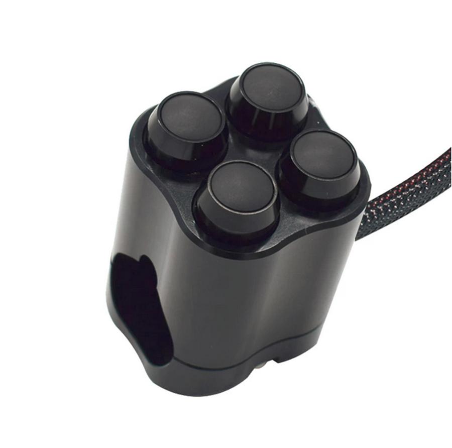 CNC 28mm Motorcycle Switch Handlebar 4 Optional Button Control W/ Wire Harness