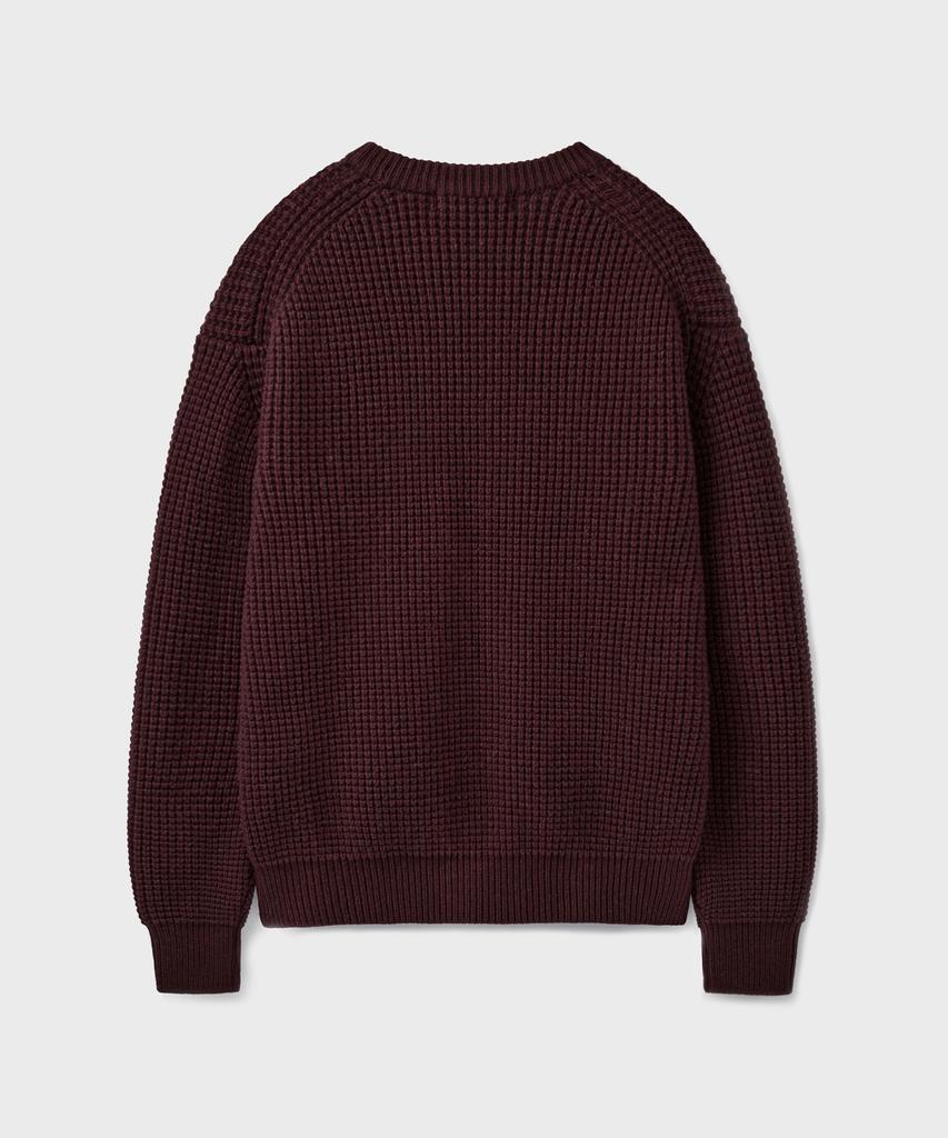 Beulaendideu Chain Heavy Wool Sweater [Burgundy]