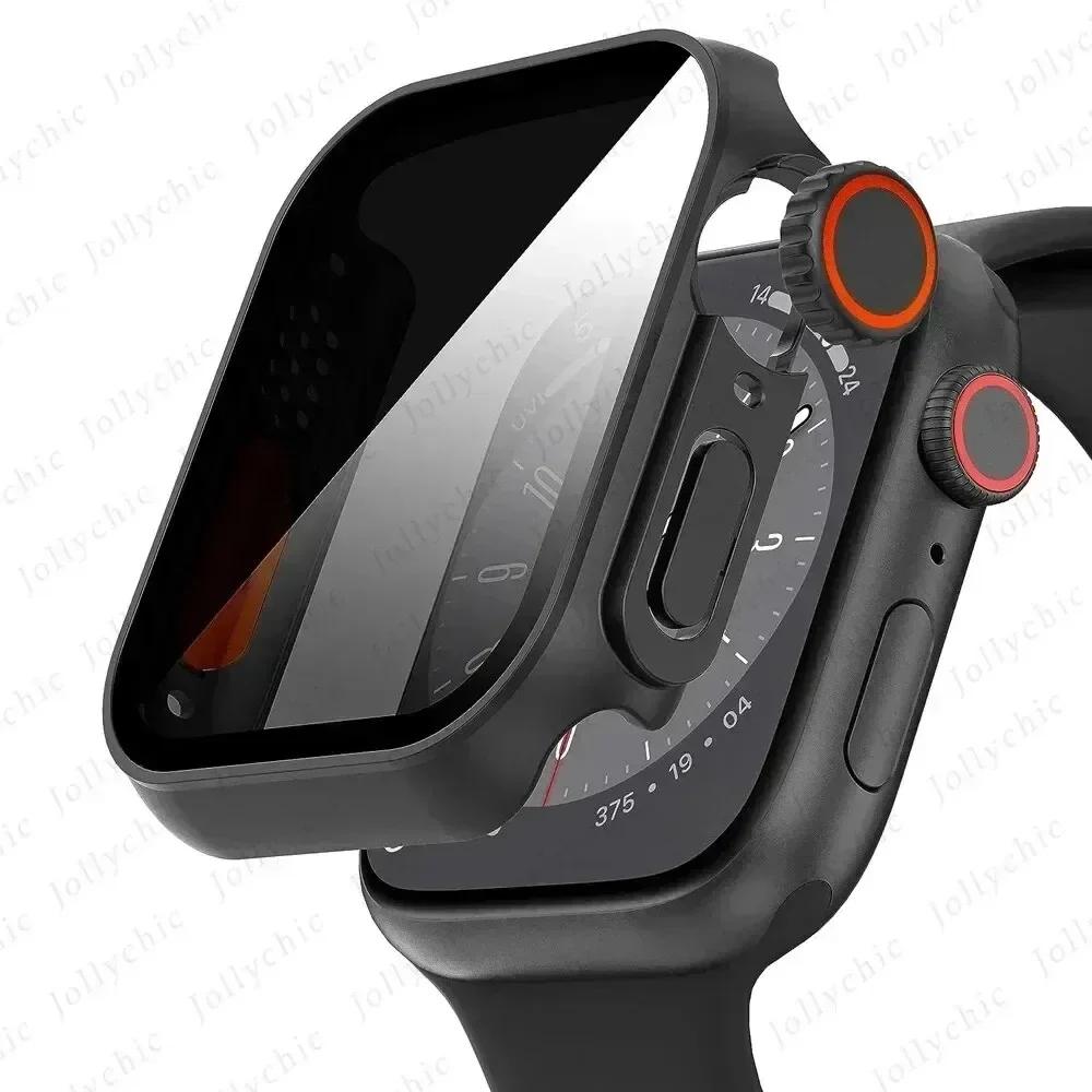 

Чехол для часов Watch Series 9/8/7/6/5/4 SE 44 45 41 40 мм с закаленным стеклом Ultra Privacy Series 456 SE44mm чёрный