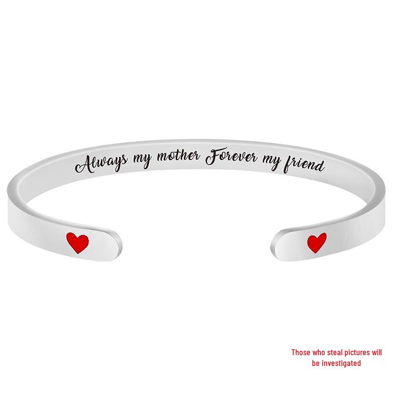 Brățară din Oțel Titan Gravat - Ziua Mamei, Ziua Recunoștinței, Crăciun Cadou de Familie