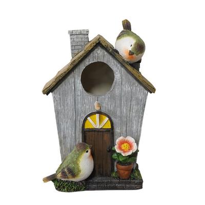 Resin Bird House Waterproof Outdoor Easy Installation Garden House Attracts Bird Hummingbird Shelter Cage Nest
