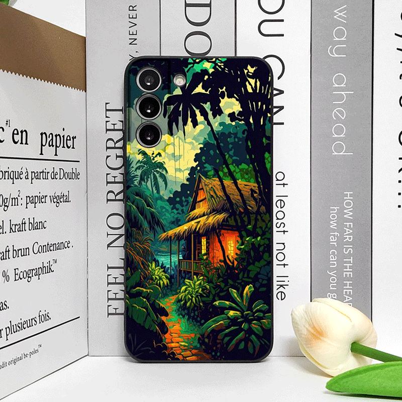 Lustige Kokospalme am Meer Küstenlandschaft Handyhülle für Google Pixel 9A 8 A 7A 6 A 7 PRO 8 9 Pro XL 5G Stoßfest Weiche Hülle