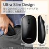 ELECOM Wireless Mouse Bluetooth Slint Slim Silent 4-Button with Presentation Mode Compatible with Windows, Mac, Android, iOS, iPadOS, and FireOS Black