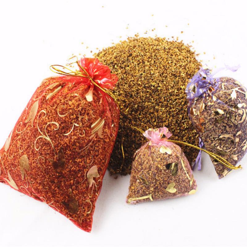 Натуральные цветы османтуса Саше Саше для внутреннего шкафа Автомобили Свежий воздух Запах 10g