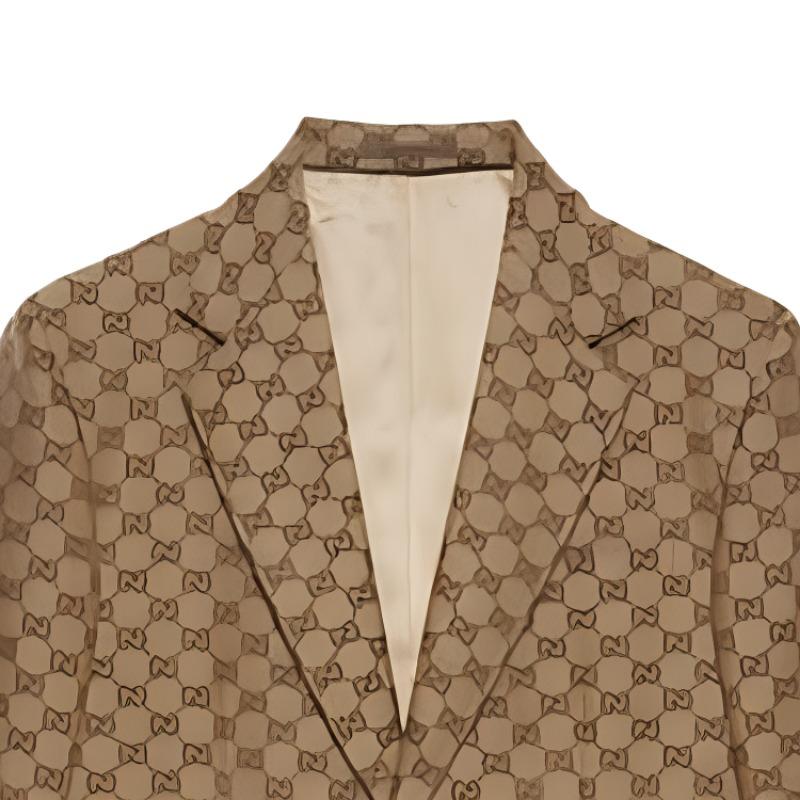 Gucci Gg Supreme Linen Blazer 742607-ZAM7G-2580