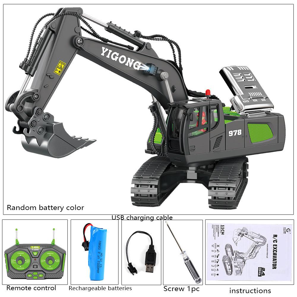 1 Set of Remote-controlled Toy Construction Vehicles and Toys and Gifts for Excavators That Can Produce Sound At High Heights