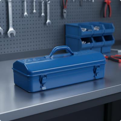 Portable Tool Storage Box with Carry Handle Heavy Duty for Workshop