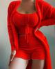 2026 Women's Plush Three-Piece Lace-Up Pajama Set - Casual Home Wear