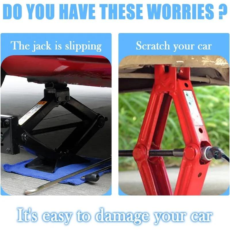 Safety Car Jack Stand Rubber Pad – 6ton Capacity, Slotted Floor Adapter Rail Grip, Universal Repair Pads for Frame Pinch Lifting