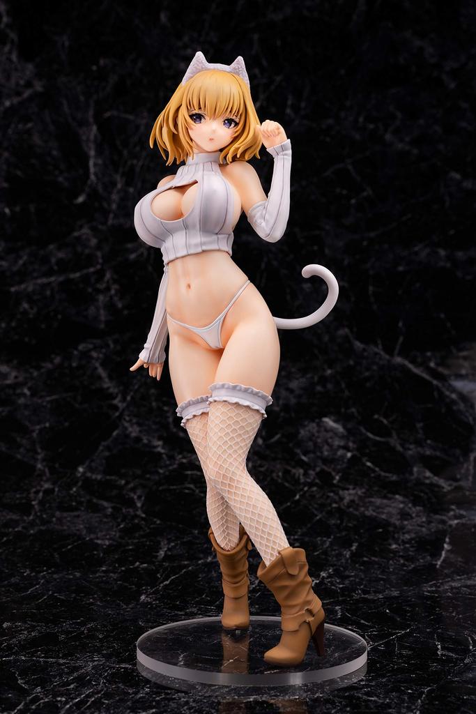 Daiki Industry BLACK & WHITE Cat Girl Shironeko-chan Illustration by Mataro 16 Scale PVC Painted Finished Figure