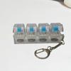 Silent Operation Light Up Keyboard Keychain Glowing Stress Relief Clicker LED Button  Decompression