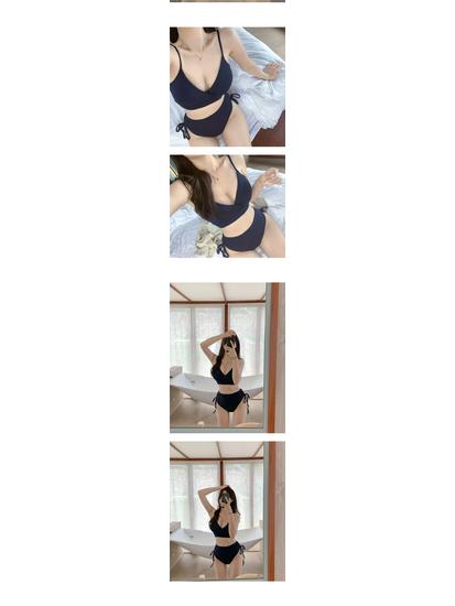 2025 Multi-Color Women's Sexy Korean Split Bikini - Nylon Swimwear Fashion