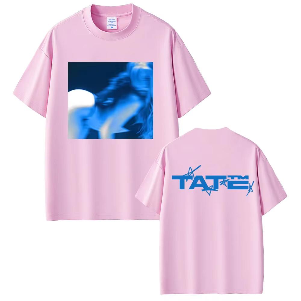 Tate McRae TiT for Tat Album 2025 Tričko Pánské Dámské Módní Popové Hudební Tričko Unisex Ležérní Bavlněné Vintage Trička s Krátkým Rukávem