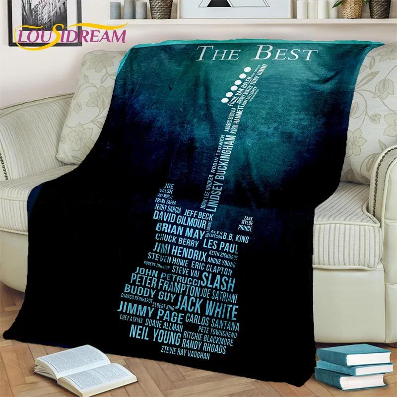 Cobertor de Guitarra Elétrica Baixo Guitarra Clássica, Manta para Casa Quarto Cama Sofá Piquenique Escritório Caminhadas Lazer Cobertura para Sesta Infantil