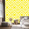 Wallpaper Casual Checkerboard Yellow for Living Room and Bedroom 50x1000