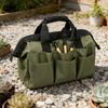 9-Piece Garden Tool Storage Apron with Multiple Pockets Gardener Apron for Gardening In Flower Beds Vegetable Patches