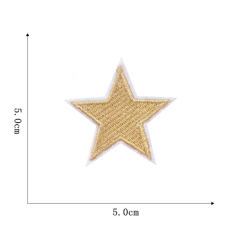 Five-Pointed Star Embroidered Cloth Patch for Clothing
