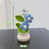 Handwoven Crochet Flower Potted DIY Artificial Flowers Pot  Birthday Gifts
