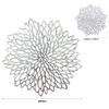 Set of 4 Metallic Placemats Set Vinyl Leaf Design Table Placemats for Christmas Thanksgiving Wedding Dinner Table Mat Coaster