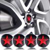 4 STuks Pentagram SPEED Teken Badge Auto Wielnaafkapjes Naafdoppen Stickers