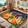 Mountain Landscape Theme Crystal Velvet Floor Rug Personalized Custom Name Text Warm Carpet Home Decoration