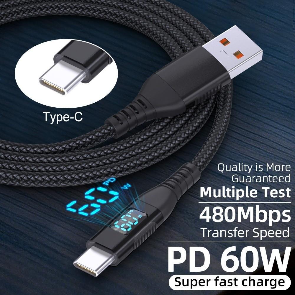 Dual Type-C Connector Dual Head Charging Cable 100W Power Type-C Data Transfer Cable