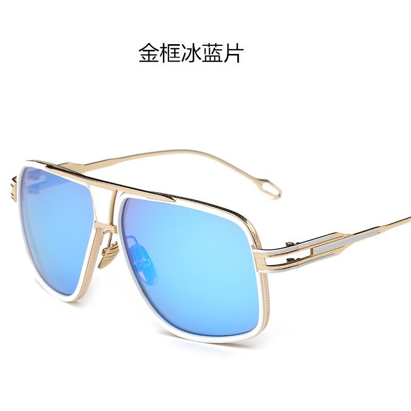 Elegant Flat Top Square Retro Vintage Big Oversized Aviator Sunglasses For Driving And Outdoor Sports