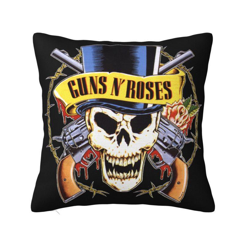 Guns N Roses Bullet Logo Luxury Throw Pillow Cover Decoration Heavy Metal Car Cushion