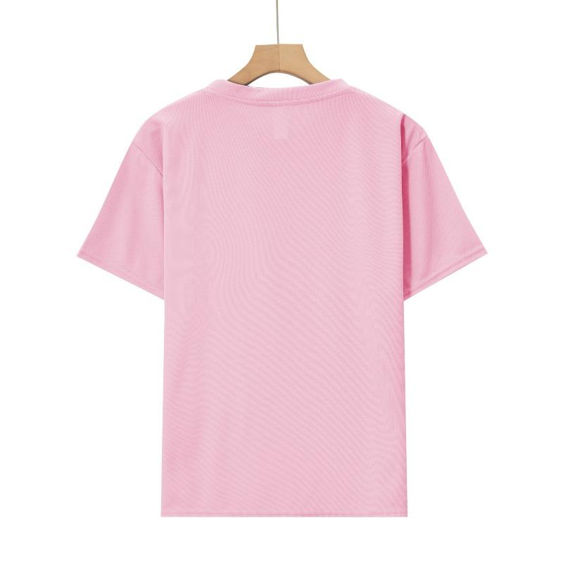 European Sizes Cute Dinosaur Sisters Themed Girls' T-Shirt - Vibrant Cartoon Design Featuring Pink Bubble Letters "SISTER" and Dinosaur Companions