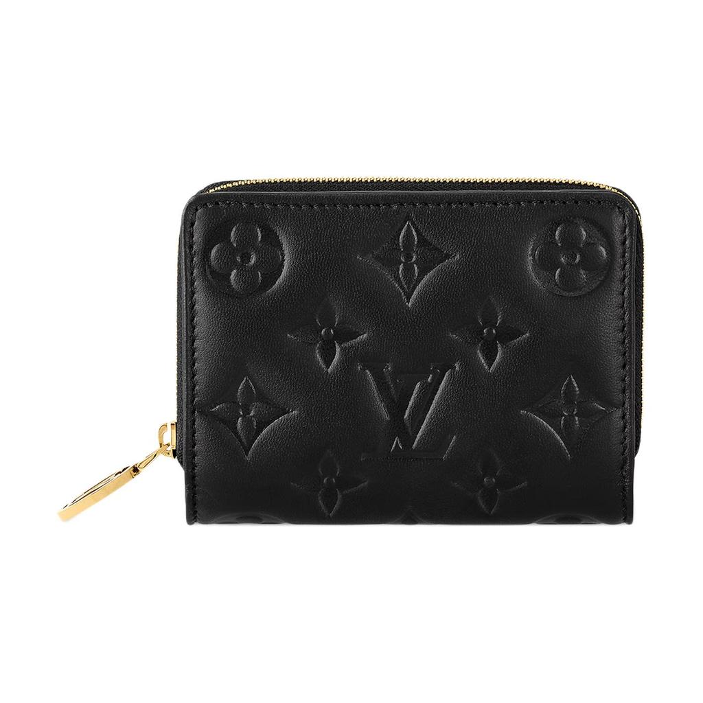 Louis Vuitton Lou Wallet Black Monogram-Embossed Lambskin Women Wallets M81599