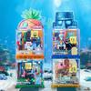 Spongebob Building Blocks Pineapple House Restaurant Anchor House Tree House Room Model Bricks Desktop Ornaments Kids Toys Gift