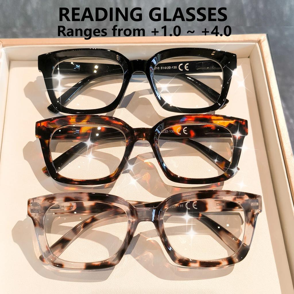 3pcs Vintage Reading Glasses for Women Men - Everyday & Formal Use, Minimalist Eyewear, Unisex Eyewear