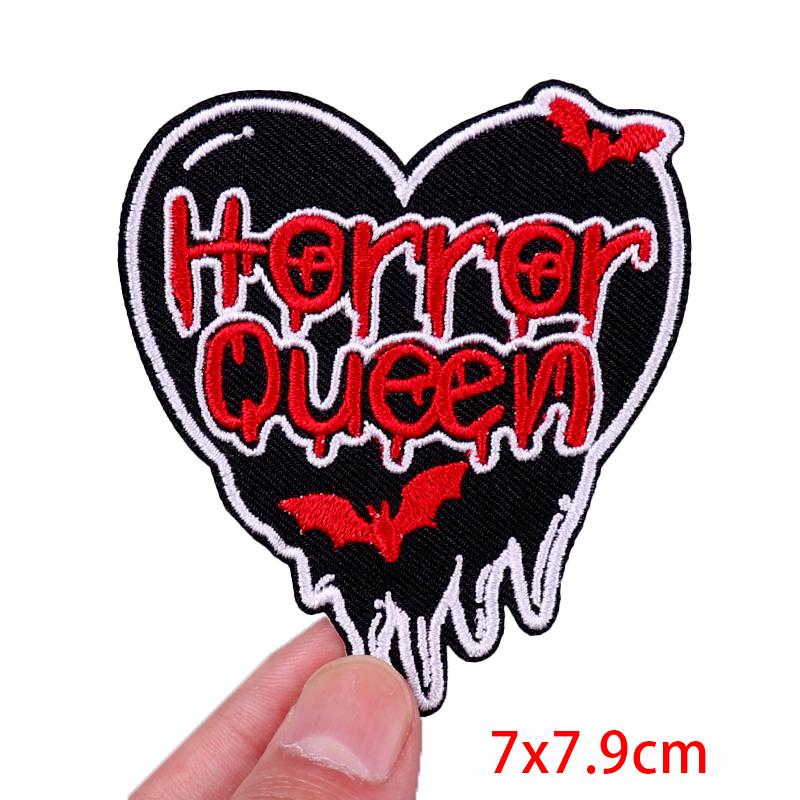 Jackets Embroidered Patches Diy Flame Bat /Horror Punk Patch Iron On Patches For Clothing Thermoadhesive Patches On Clothes Diy 