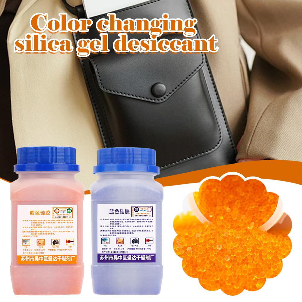 500g Waterproof Reusable Silica Gel Beads Moisture Dehumidifie Absorber Moisture Desiccant Elec T5K8
