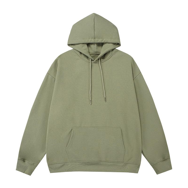 Retro Simple Solid Color Autumn Hooded Sweatshirt for Men and Women Loose and Versatile Bottoming Hoodie