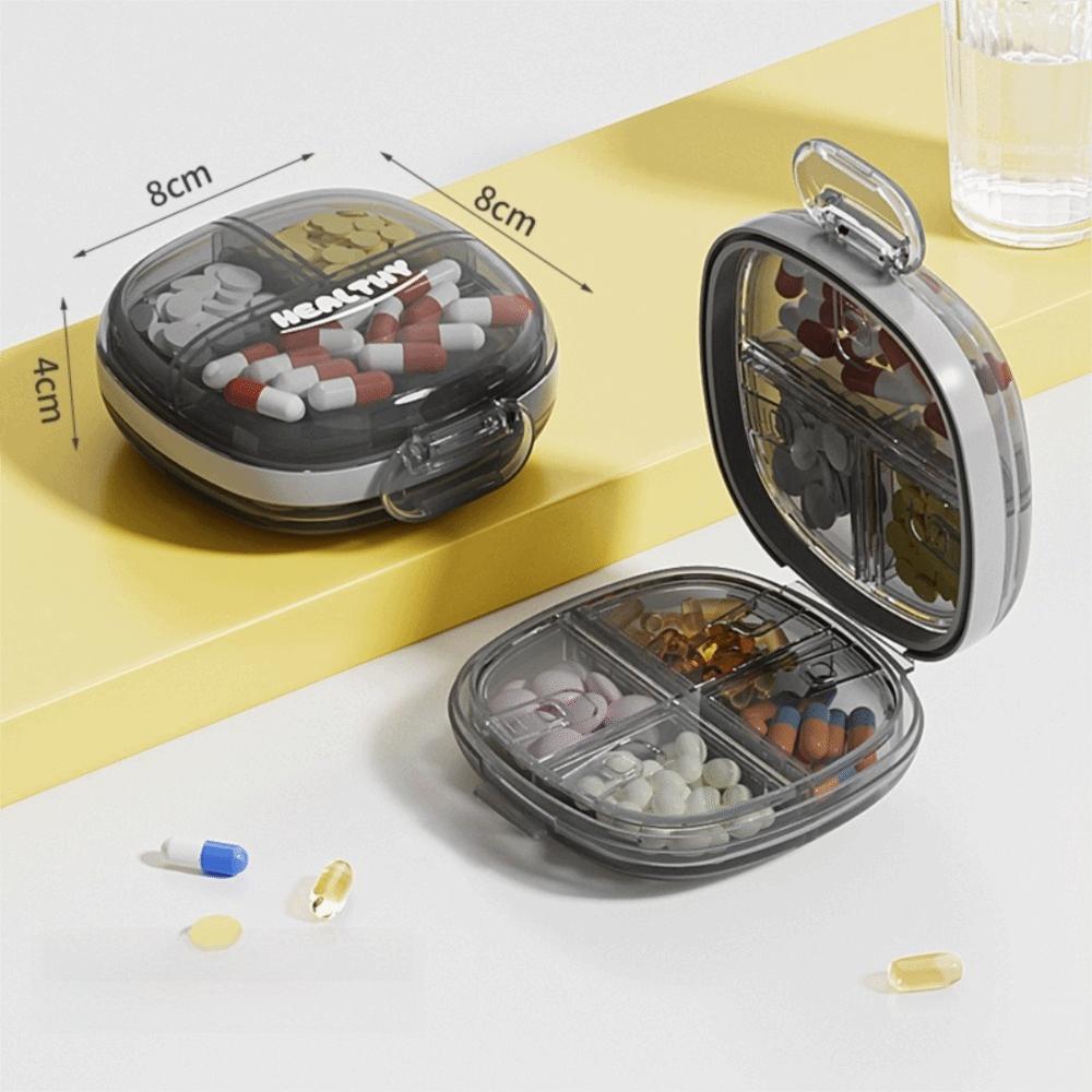 Double Layer Seven Days Pill Box Moisture-Proof Sealed Pill Organizer with Lid 7 Grids Medicine Storage Box for Home&Travel