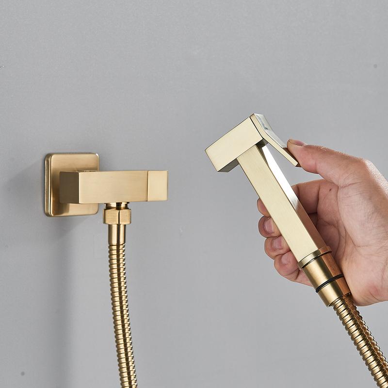 Chrome Handheld Toilet Bidet Faucet Stainless Steel Bidet Shower Hygienic Shower Wall Shower Woman Cleaner Cold Water Only